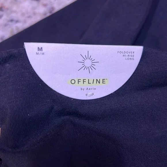 New - OFFLINE by Aerie OG Foldover High Waisted Super Flare Long Legging - Picture 3 of 7